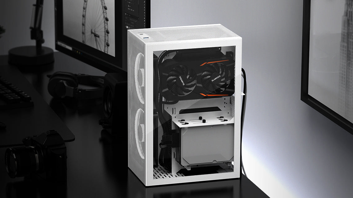 SSUPD MESHLICIOUS ホワイト　ライザーケーブル付 Meshlicious Mini-ITX SFF PC Case | Ssupd